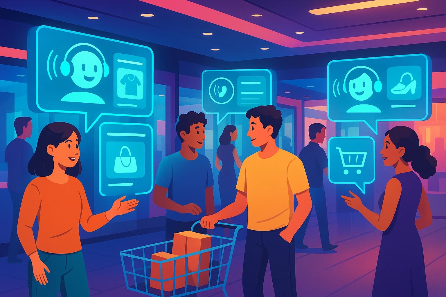 Humans using AI to shop